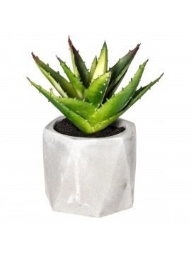 164212 ATMOSPHERA SAKSIJA 8X6CM PVC/CEMENT SIVA