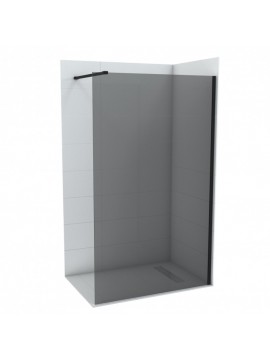 Walk-in CONCEPT MONTE DARK 900x2000 crni mat ram 8mm grey staklo C-02-SB90G