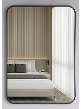 Ogledalo alu-ram 60x80, matt black - CL24 300007