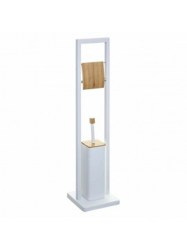 160926A FIVE DRZAC TOALETNOG PAPIRA I WC CETKA NATUREO 60X20X20CM, METAL/BAMBUS BELA