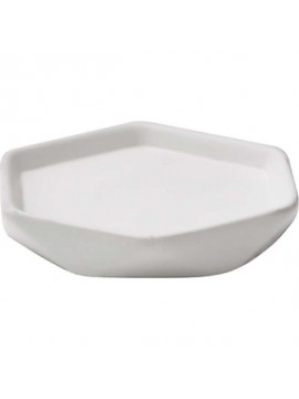 6480100 TENDANCE POSUDA ZA SAPUN DIJAMANT 2X11,5 CM KERAMIKA BELA