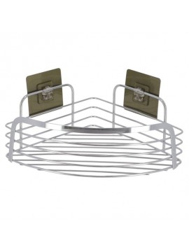 9101899 TENDANCE ZICANA UGAONA POLICA 22,5X22,5X14CM NA LEPLJENJE HROM